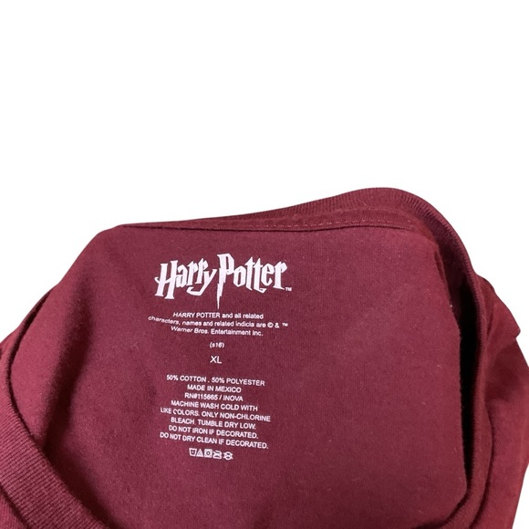 Harry Potter Girl's Youth Size XL Fitted T-shirt Platform 3/4 Short Sleeves Red - Picture 5 of 5